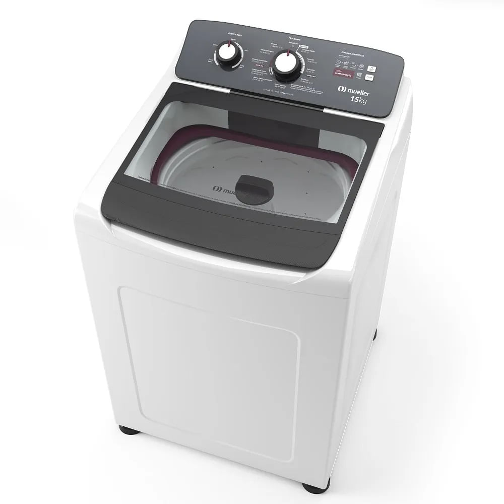Lavadora de Roupa Automática Mueller 15Kg Ultracentrifugação e Ciclo Rápido Branca MLA15 – 127 Volts - Imagem 4